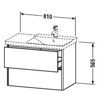 Тумба под раковину Duravit XSquare XS4187 81x47,3 схема 1