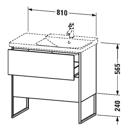 Тумба под раковину Duravit XSquare XS4467 81x47,3 ФОТО