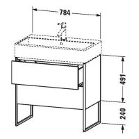 Тумба под раковину Duravit XSquare XS4475 78,4x46 схема 1