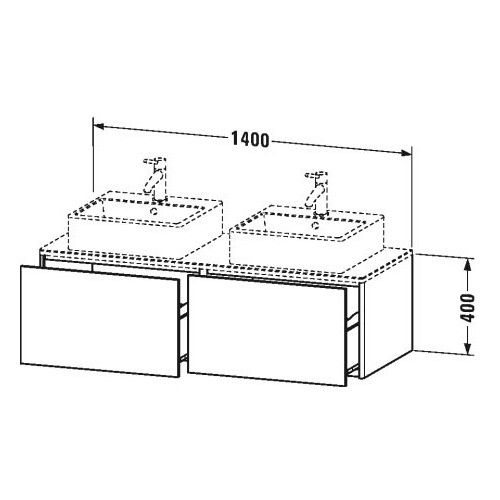 Тумба под раковину Duravit XSquare XS4906B 140x54,8 ФОТО