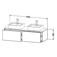 Тумба под раковину Duravit XSquare XS4907B 160x54,8 схема 1