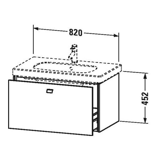 Тумба под раковину Duravit Brioso BR 4046 82x46,9 ФОТО