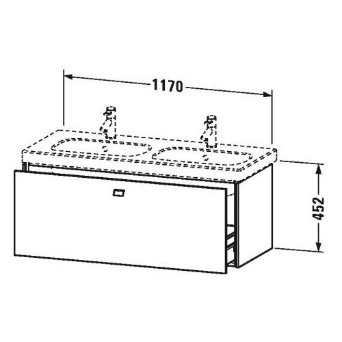 Тумба под раковину Duravit Brioso BR 4048 117x46,9 ФОТО