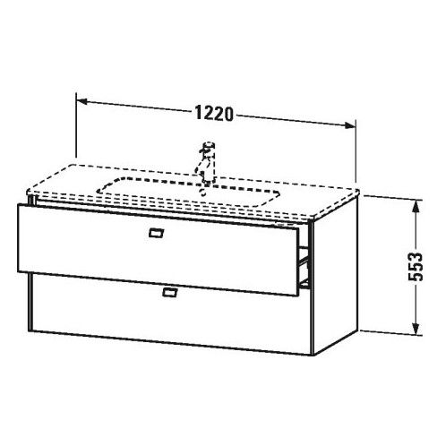 Тумба под раковину Duravit Brioso BR 4104 122x47,9 схема 1