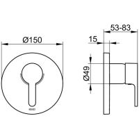 Keuco Elegance смеситель для ванны/душа 51671010181 схема 1