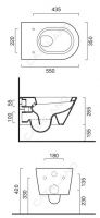 Catalano унитаз подвесной Zero 1VS55N00 схема 1