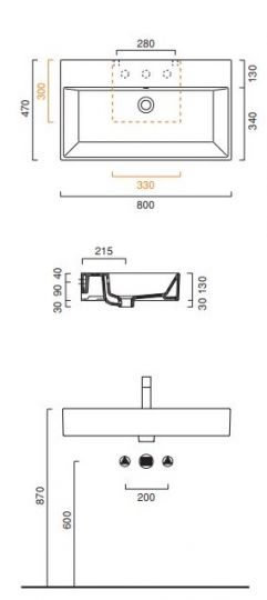 Раковина Catalano Premium 180VP00 80х47 ФОТО