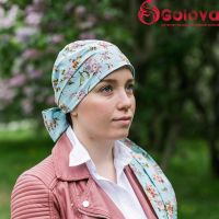 Виктория головной убор с платком и лентами