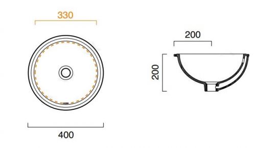 Раковина Catalano Canova Royal встраиваемая 1SO4000 40х40 ФОТО