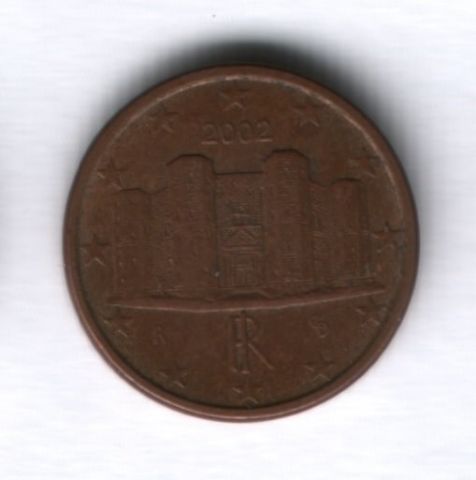 1 евроцент 2002 года Италия