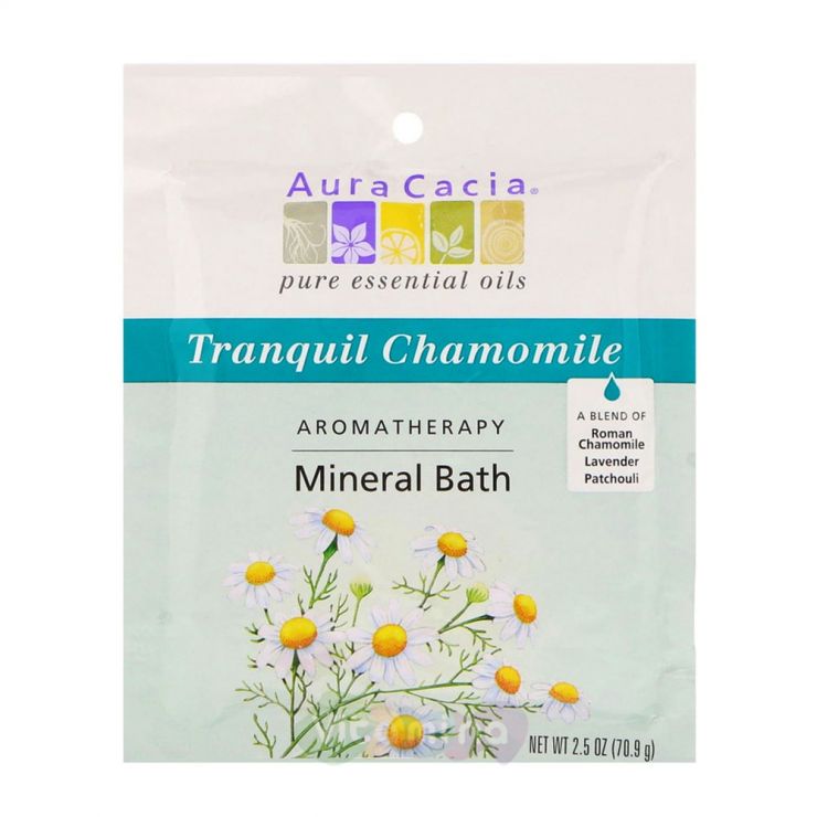Aura Cacia Минеральное средство для ванны Успокаивающая Ромашка Tranquil Chamomile
