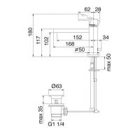 Treemme Q смеситель для раковины 5610CL схема 1