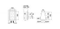 Treemme Q смеситель для ванны/душа 7287XQ схема 1