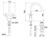 Treemme Line смеситель для раковины 1015 схема 2