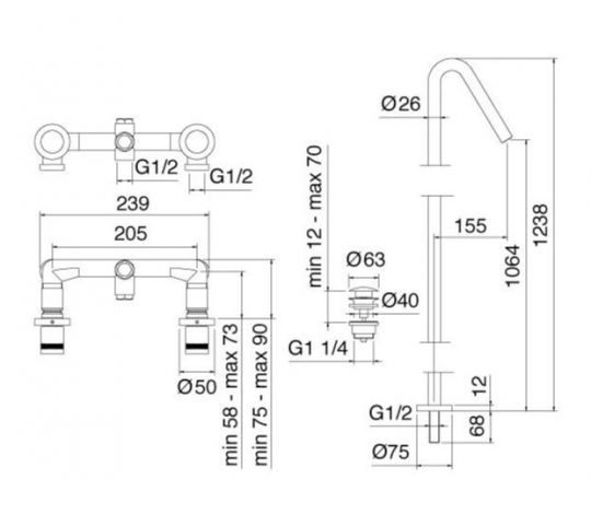 Treemme X-CHANGE смеситель для раковины 7282XR ФОТО