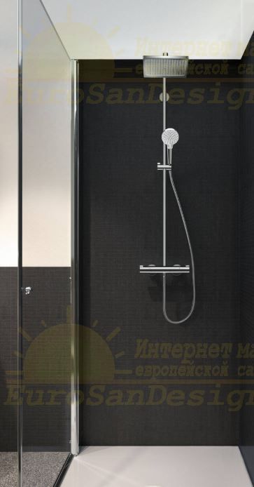 Душевая система Hansgrohe Crometta E Showerpipe 240 1jet 27271000 схема 2