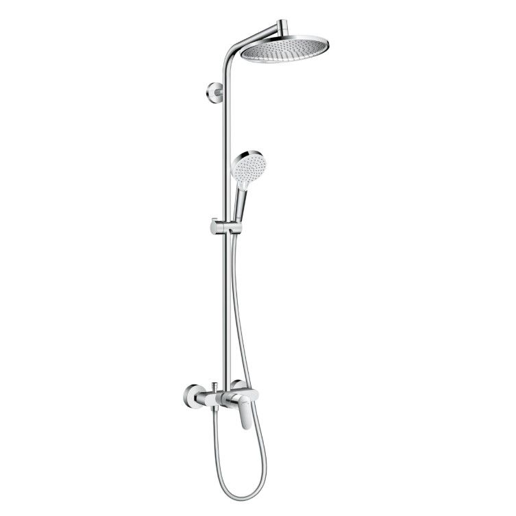 Душевая система с тропическим душем Hansgrohe Crometta S Showerpipe 240 1jet 27269000 схема 2