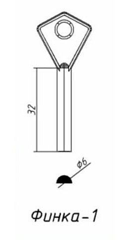 Финка-1 32*5.8 мм, лат.