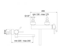 Настенный кухонный смеситель Treemme Kitchen Design 5830 схема 1