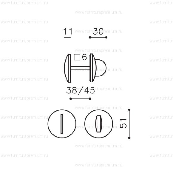 Накладка-фиксатор Olivari Alexandra H150/6 WC