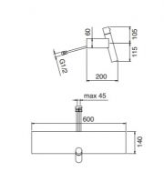 Treemme Blok смеситель для раковины 5911 схема 1