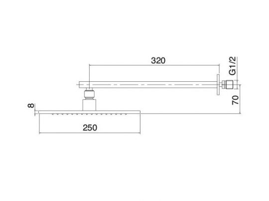 Лейка для верхнего душа Treemme Q 5607__01 25x25 ФОТО