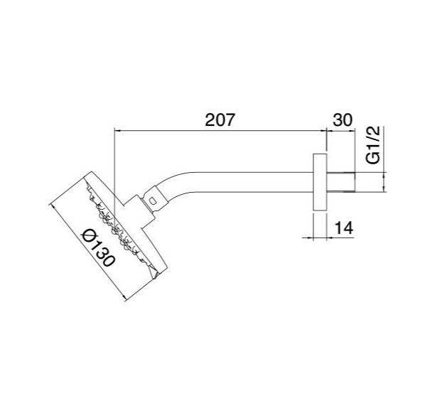 Лейка для верхнего душа Treemme Vela 0498 13x13 ФОТО