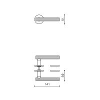 Ручка Olivari Atena Ligne M1ALB. схема