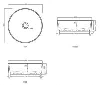 Накладная раковина Cielo Shui Comfort SHCOLAT40 40х40 схема 1