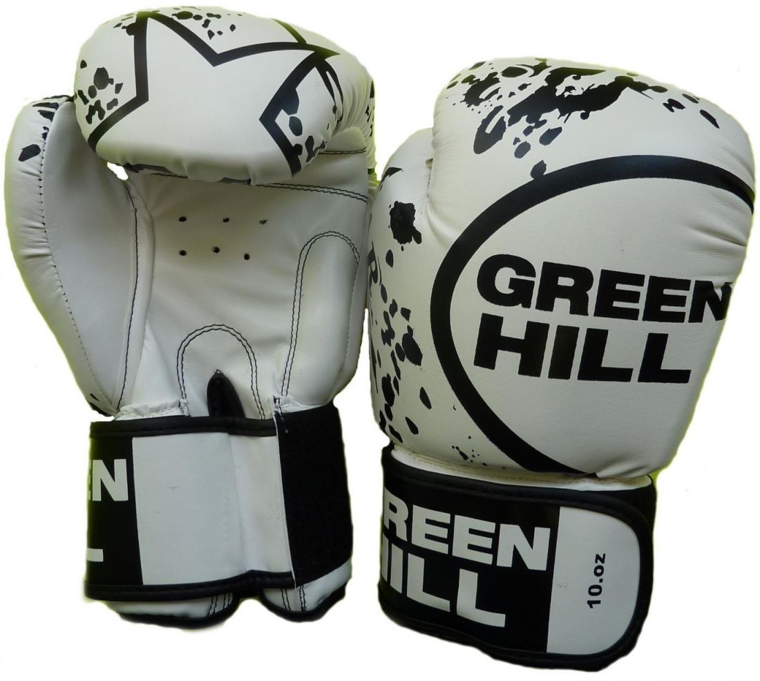 Перчатки боксерские GREEN HILL STAR BGS-2219 белые