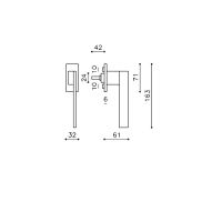 Оконная ручка Olivari Living K222B DK. схема