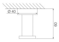 Fima - carlo frattini Spillo Tech Настенный крючок F6004/1 схема 1