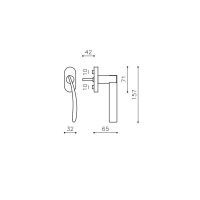 Оконная ручка Olivari Selene K194 DK. схема