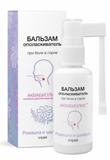СПРЕЙ БАЛЬЗАМ ДЛЯ ГОРЛА «РОМАШКА И ШАЛФЕЙ»