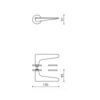 Ручка Olivari Twist M242B. схема