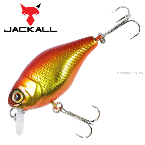 Воблер Jackall Chubby 38мм / 4,2 гр / Заглубление: 0,6 - 1 м / цвет: hl red & gold