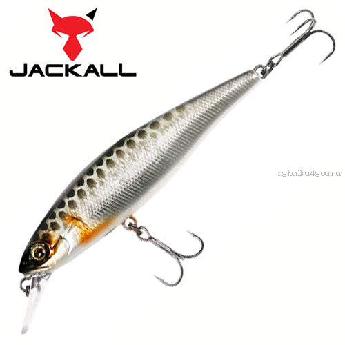 Воблер Jackall Squad Minnow 95 мм / 14 гр / Заглубление: 0,8 - 1,5 м / цвет: hl silver & black