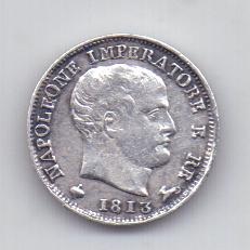 5 сольди 1813 года AUNC Наполеон I Италия Франция