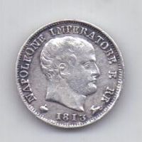5 сольди 1813 года AUNC Наполеон I Италия Франция