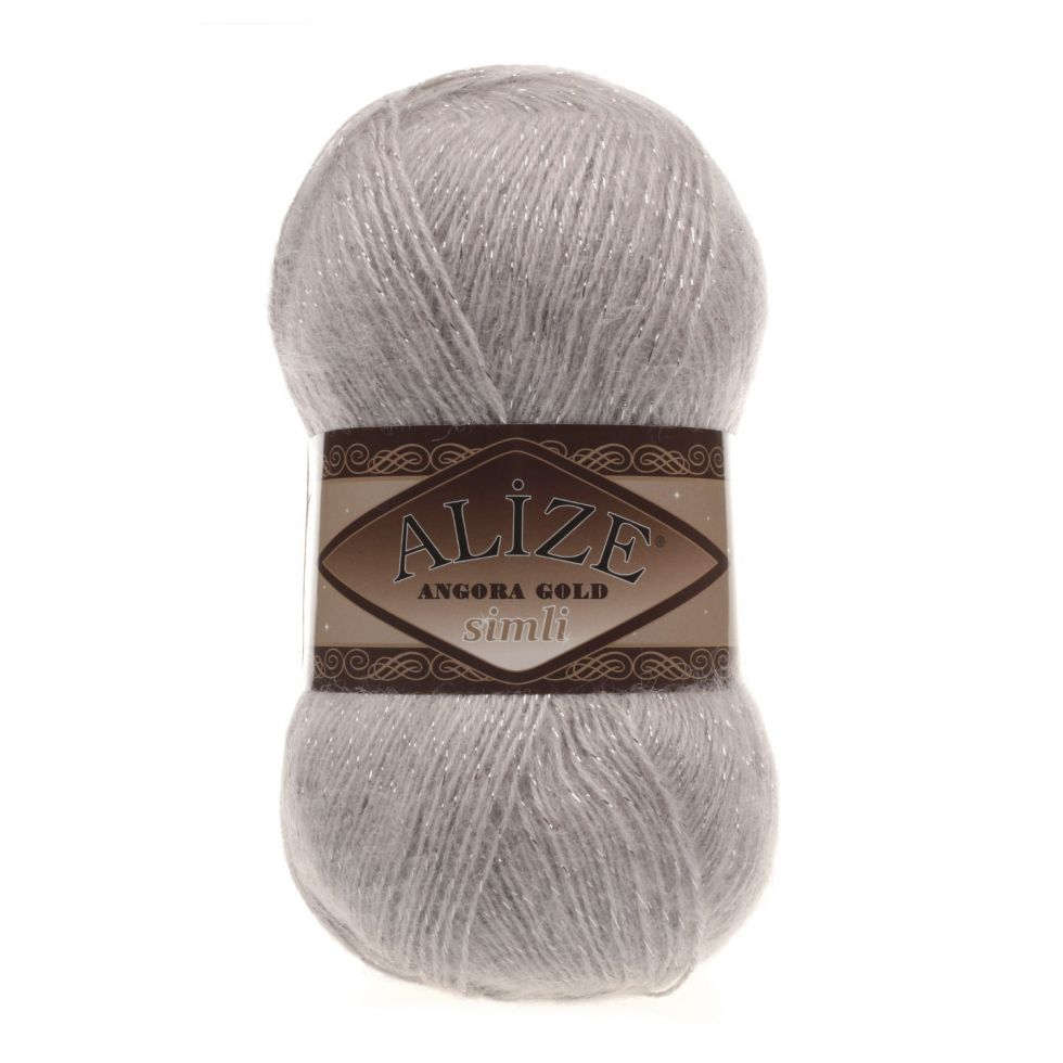 Angora gold simli (Alize) 652-дымчатый