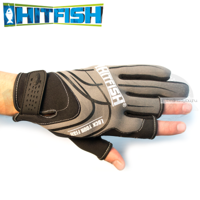 Перчатки рыболовные Hitfish Glove 05 #L (серый)