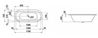 Laufen Laufen Solutions 2.2251. ванна 170 см 75 см схема 1