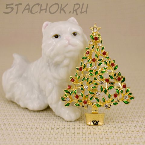 Брошь "Новогодняя елочка" (США)