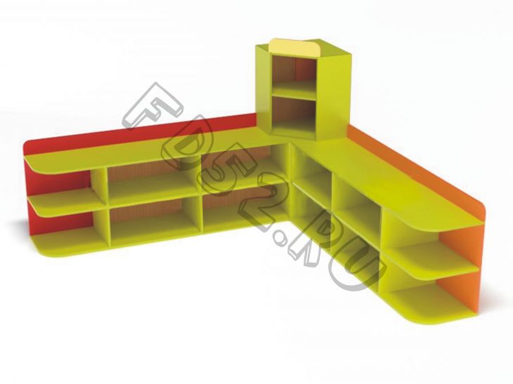 Игровой стеллаж угловой