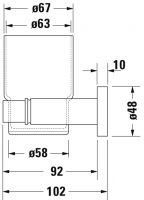 Duravit D-Code 9919 Стакан схема 1