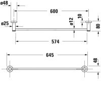 Duravit D-Code 9924 Полотенцедержатель схема 1