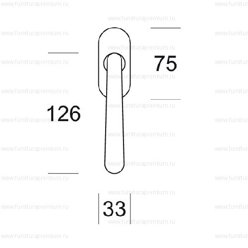 Оконная ручка Salice Paolo Tulipano 6018/BIS DK