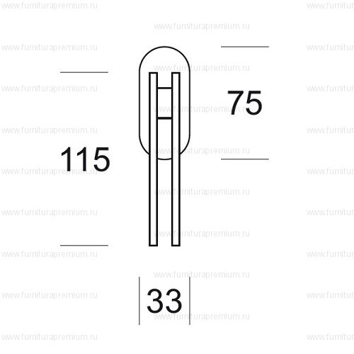 Оконная ручка Salice Paolo Zen 6028/BIS DK