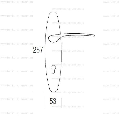 Ручка на планке Salice Paolo Flap 6111
