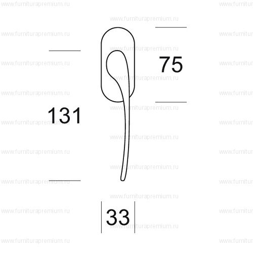Оконная ручка Salice Paolo Flap 6113 DK